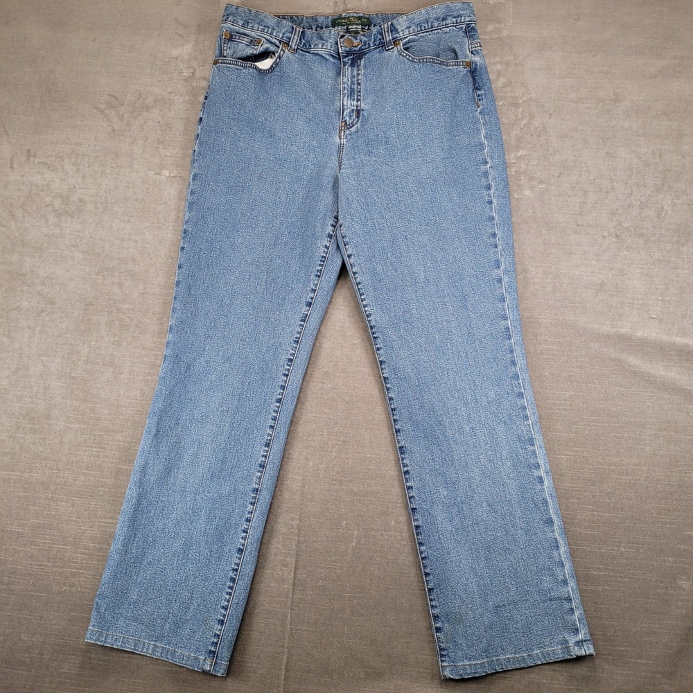 Lauren Ralph Lauren‎ Jeans Y2K Womens 12 Blue Straight Leg High Rise Denim Pants